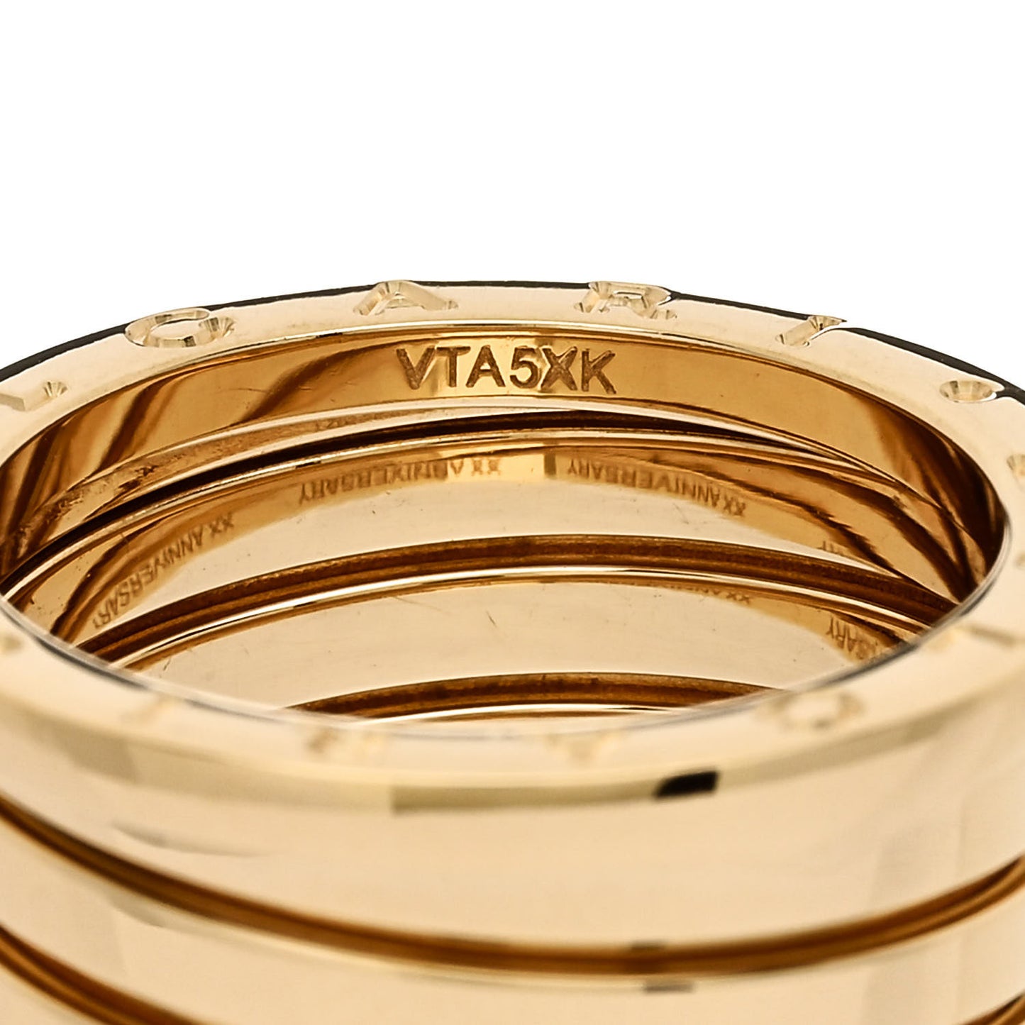 18K Yellow Gold B.Zero1 Five-Band Anniversary Ring 60 9