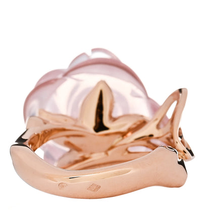 Christian Dior 18K Pink Gold Diamond Rose Quartz Dior Pre Catelan Ring 51 5.5 4 of 6