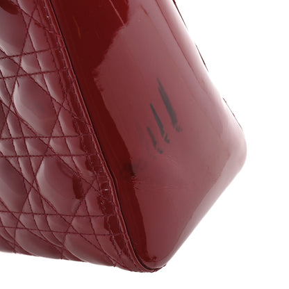 Christian Dior Patent Cannage Medium Lady Dior Red 11 of 11