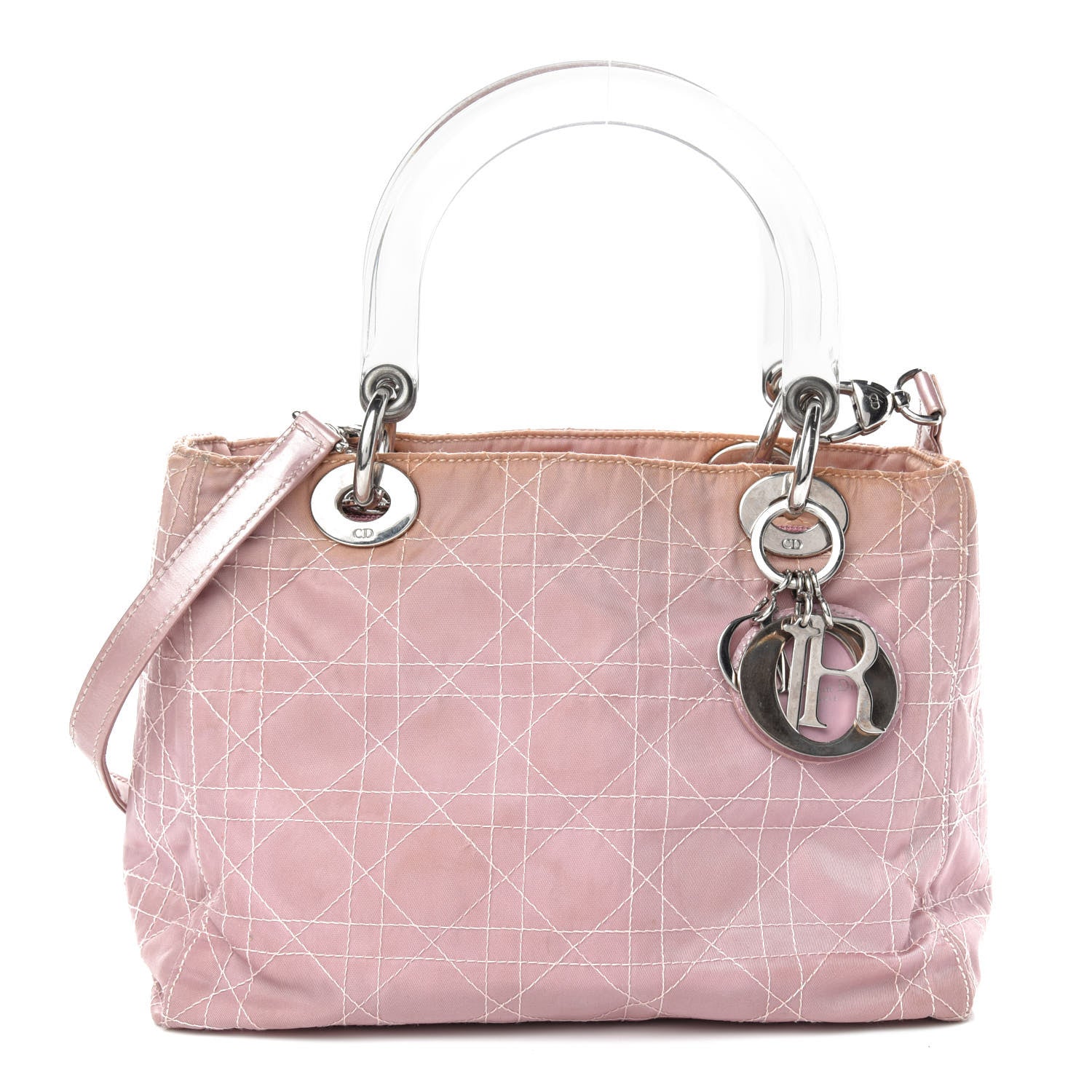 Christian Dior Satin Cannage Medium Lady Dior Pink 1 of 10
