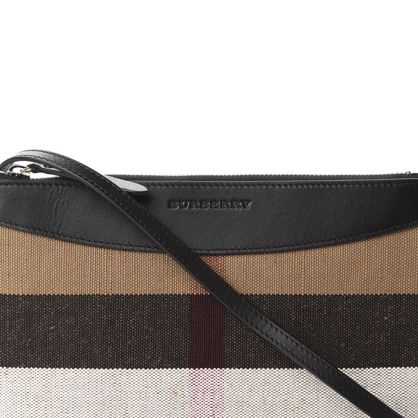 Mega Check Peyton Crossbody Clutch Bag Black