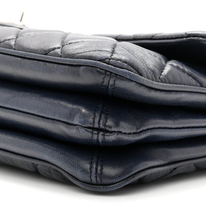 Chanel Lambskin Quilted Jumbo Chanel 3 Flap Navy 10 of 11