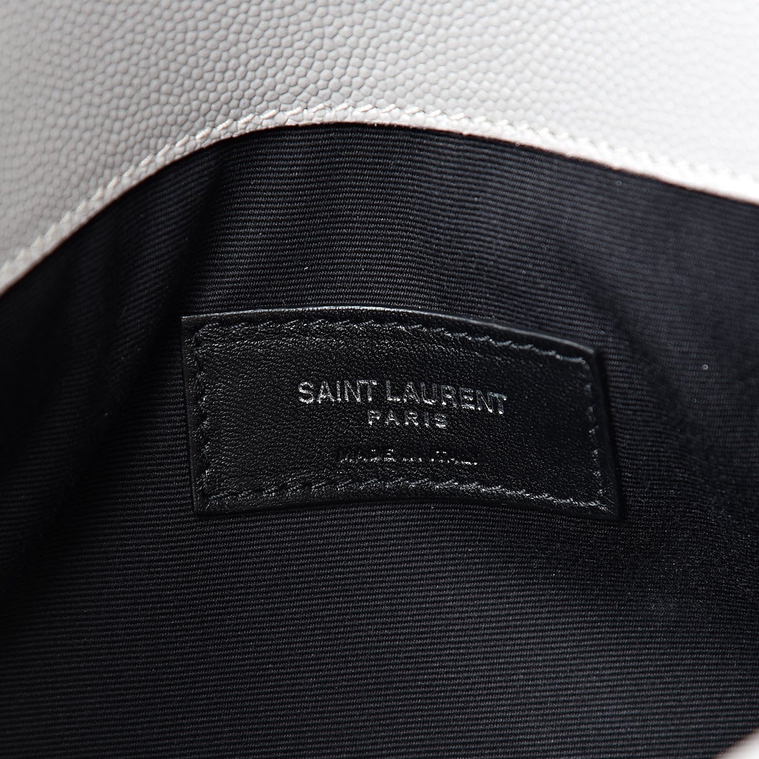 Saint Laurent Grain De Poudre Uptown Pouch Granite 6 of 8