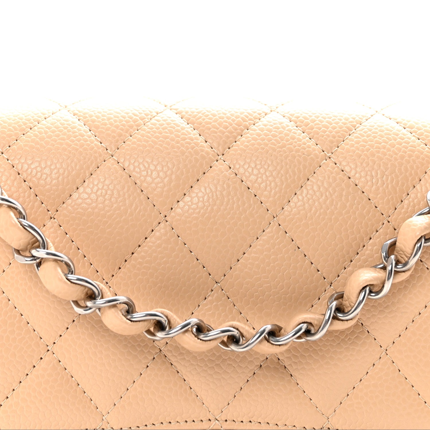 Chanel Caviar Quilted Medium Double Flap Beige 8 of 11