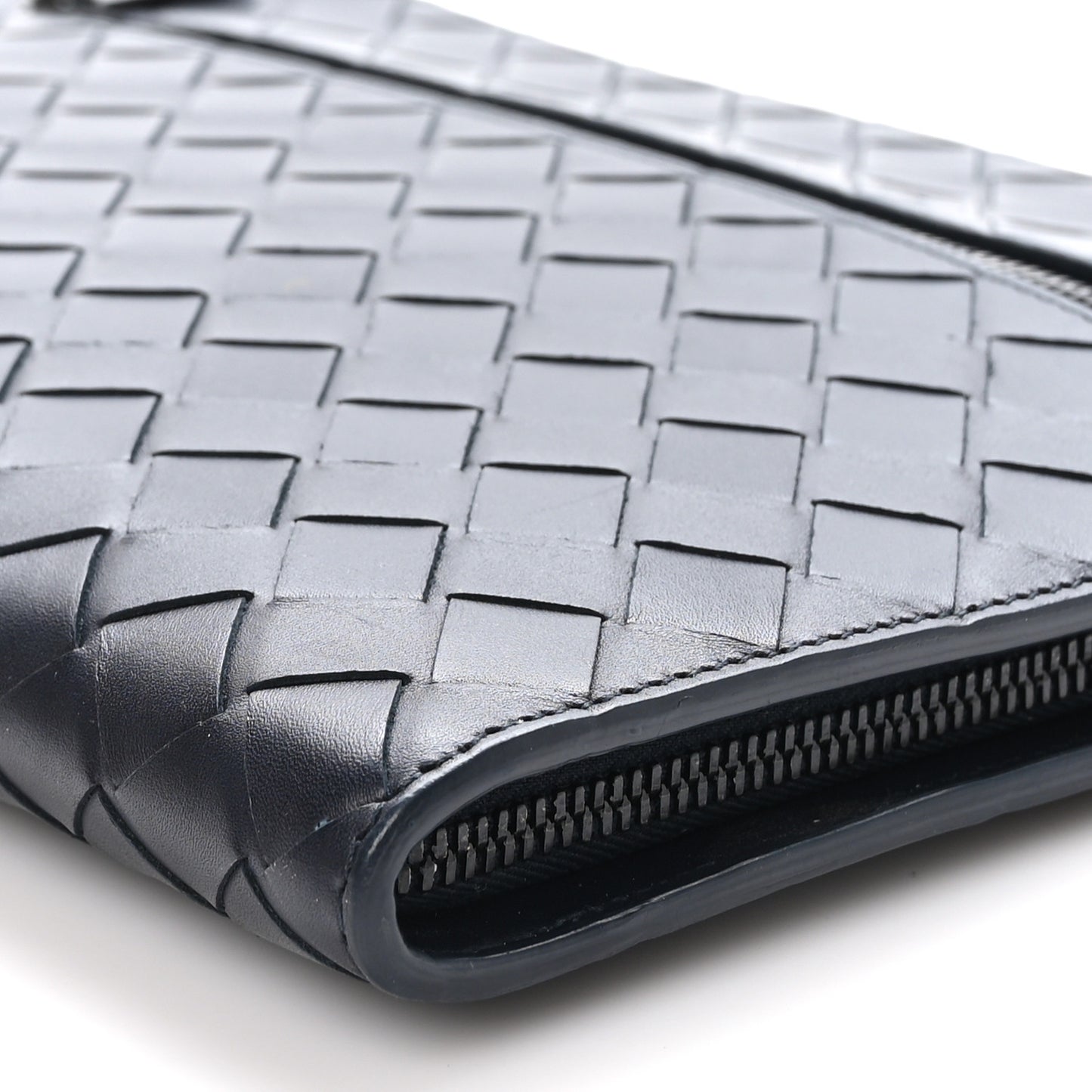 Calfskin Intrecciato Document Case Black