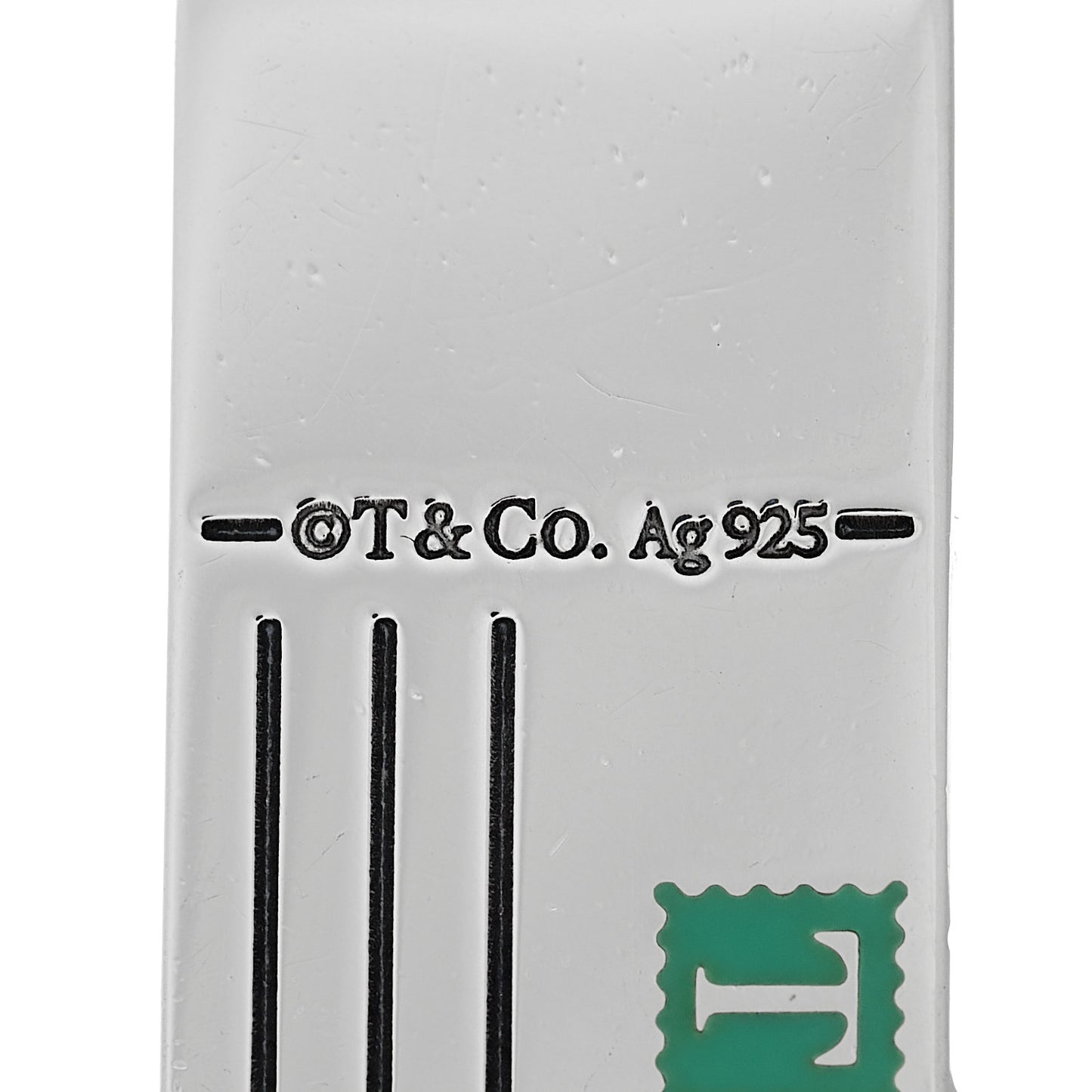 Sterling Silver Enamel Chicago Postcard Charm Blue