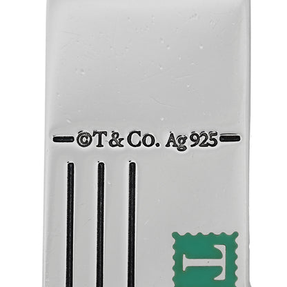 Tiffany Sterling Silver Enamel Chicago Postcard Charm Blue 4 of 4