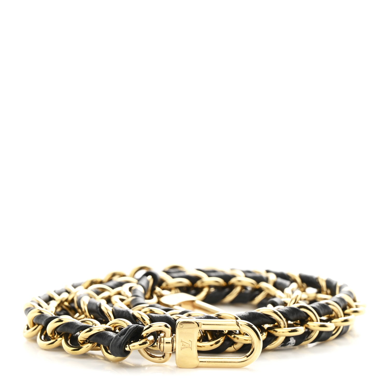 Louis Vuitton Calfskin Vanity Chain Pouch Shoulder Strap Black Gold 1 of 3