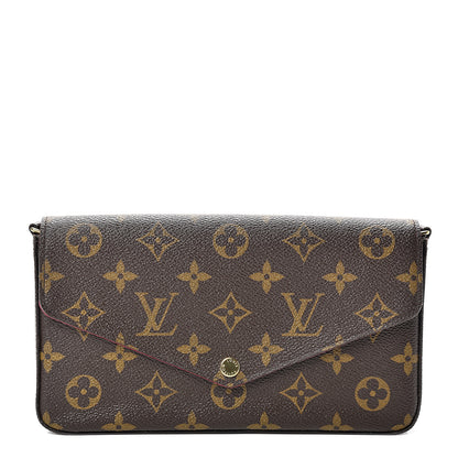 Louis Vuitton Monogram Pochette Felicie Chain Wallet Fuchsia 1 of 11