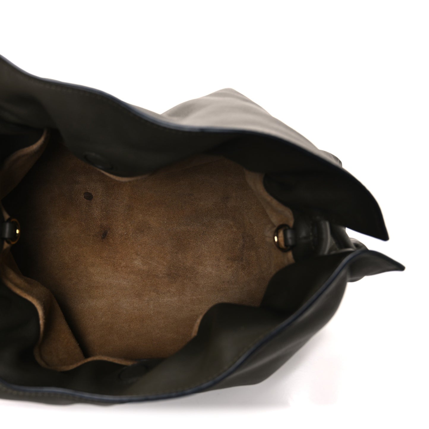 Calfskin Flamenco Knot Clutch Vintage Khaki
