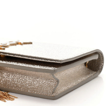 Saint Laurent Metallic Calfskin Kate Monogram Tassel Chain Wallet Gold 8 of 8