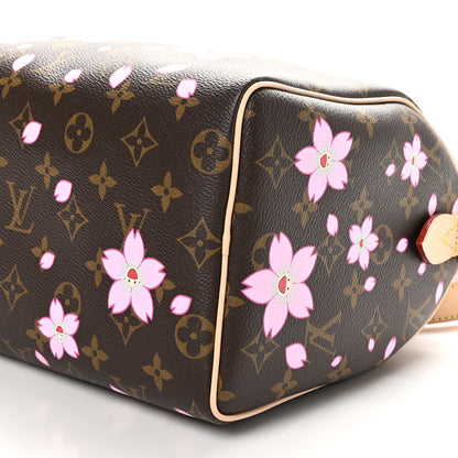 Louis Vuitton LV X TM Monogram Cherry Blossom Speedy Bandouliere 25 Sakura Brown 9 of 10