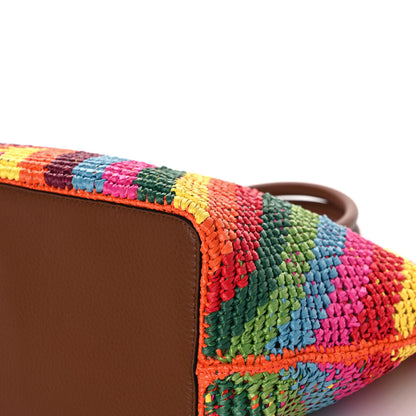 Valentino Garavani Raffia Calfskin Rockstud Summer Tote Multicolor 10 of 13