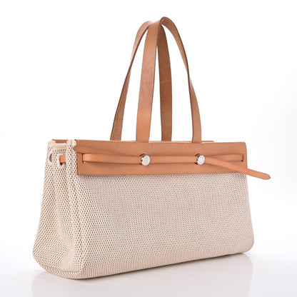 Hermes Toile Herbag Cabas Sand 3 of 11