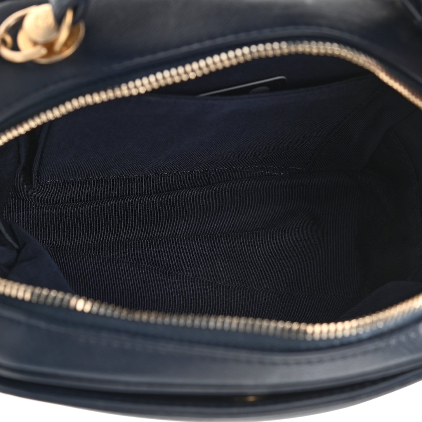 Calfskin Quilted CC Small Vanity Case Navy