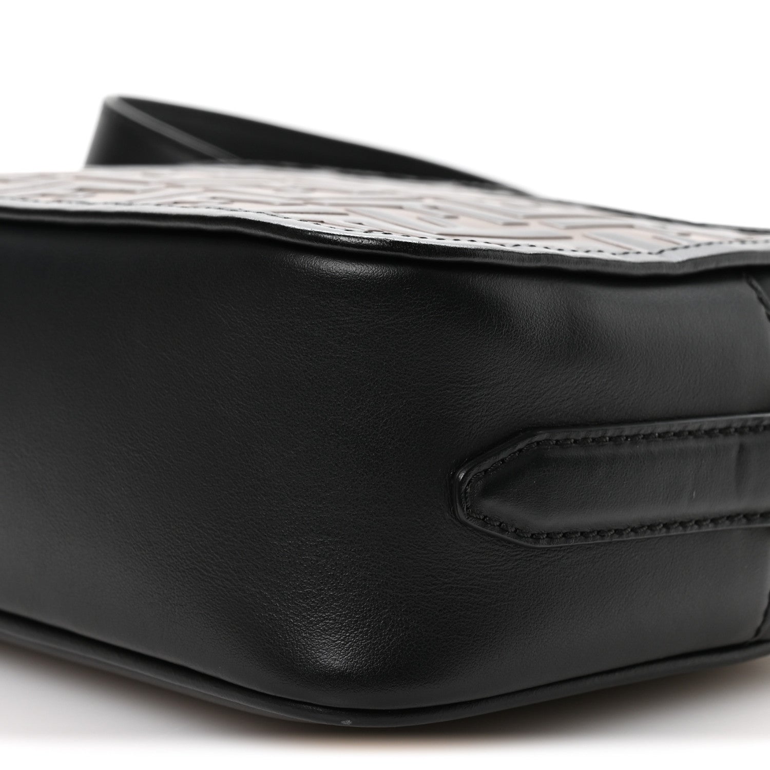 Fendi Vitello Century F is Fendi Bi-Color FF 1974 Embossed Camera Case Maya Black 10 of 10