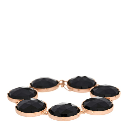 Irene Neuwirth 18K Rose Gold Black Onyx Large Classic Link Bracelet 1 of 3