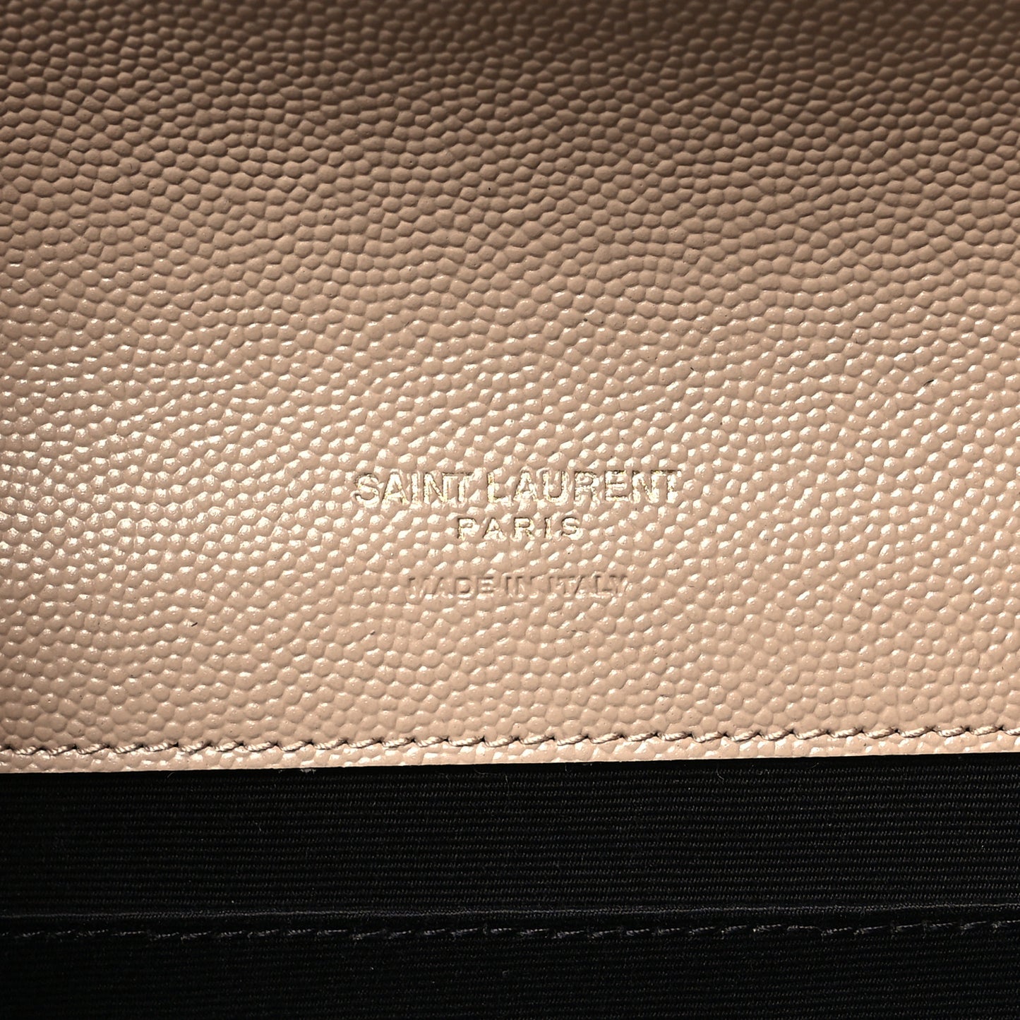 Grain De Poudre Matelasse Chevron Monogram Envelope Clutch Dark Beige