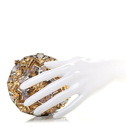 Judith Leiber Crystal Snow Flake Minaudiere Chain Clutch Multicolor 2 of 8