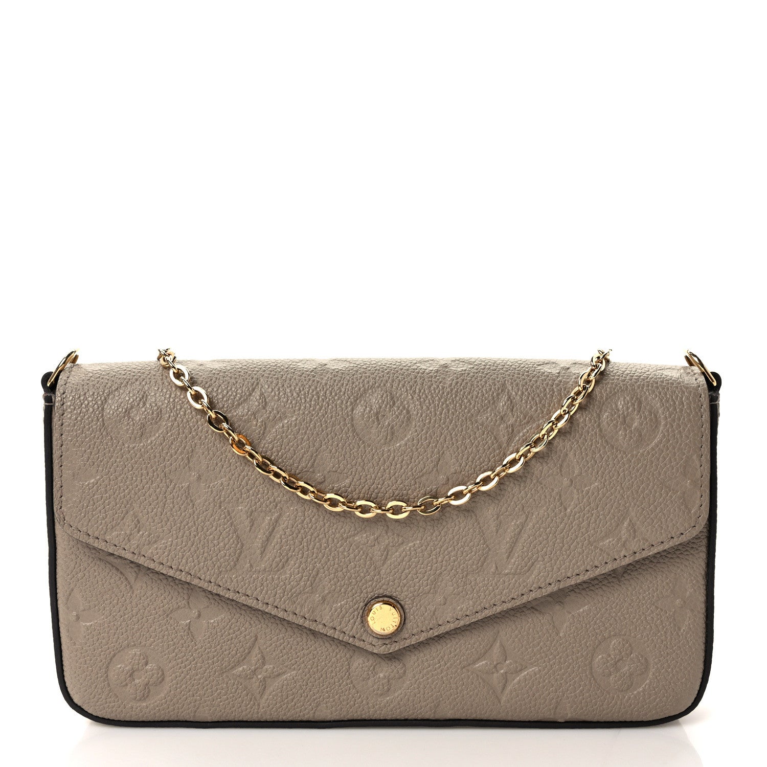 Louis Vuitton Empreinte Pochette Felicie Chain Wallet Tourterelle 3 of 10