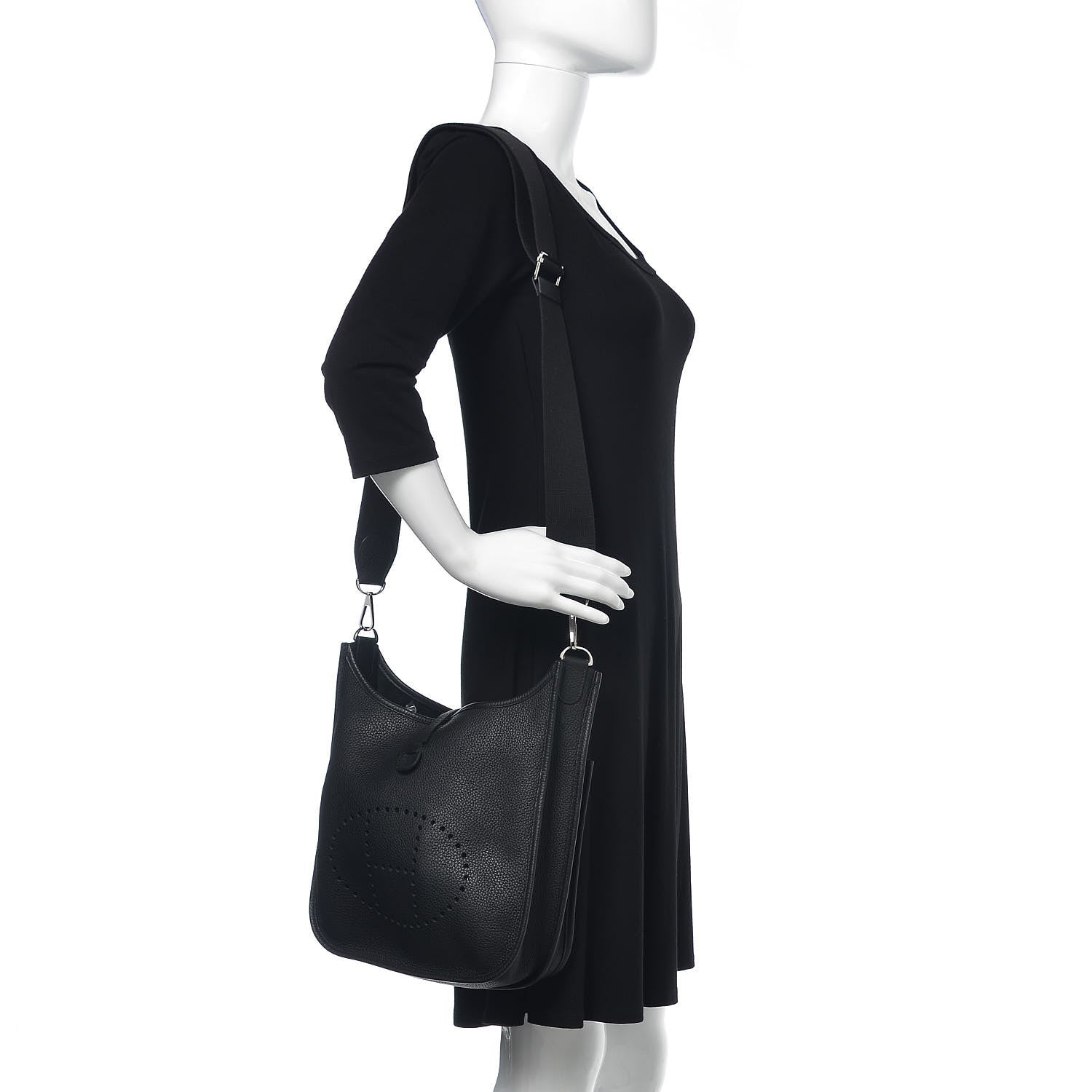 Hermes Taurillon Clemence Evelyne III PM Black 2 of 10