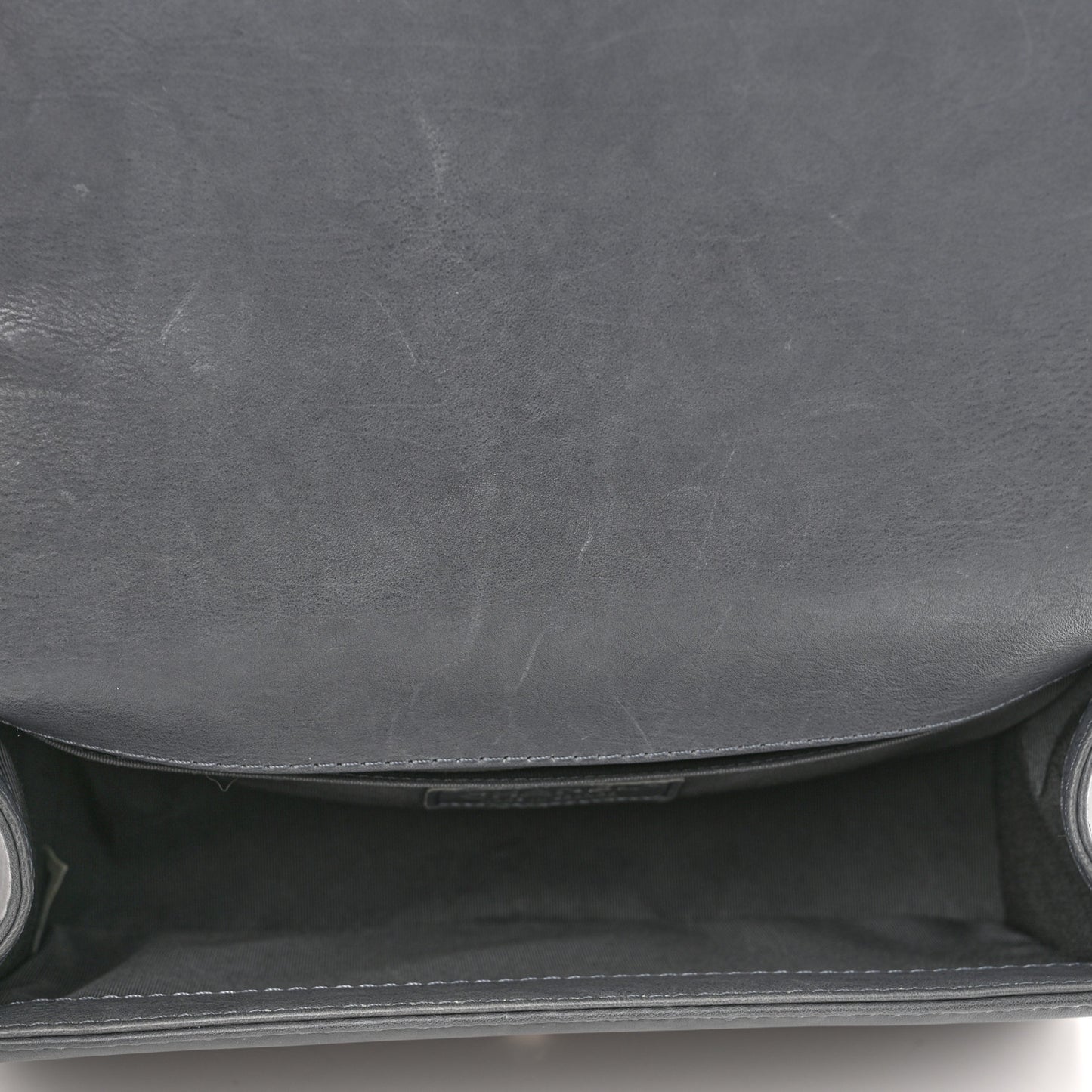 Calfskin Quilted Metal Embellished Paris Dallas Medium Boy Flap Grey