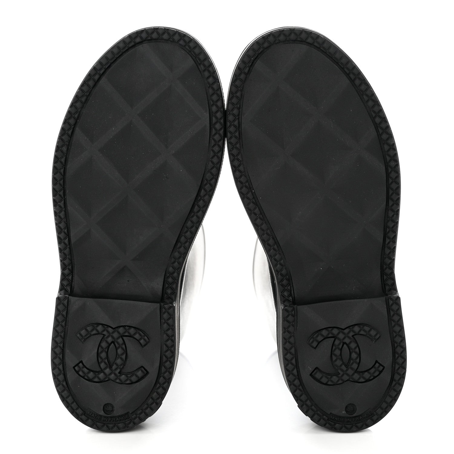 Chanel Caoutchouk CC High Boots 38 Black 5 of 8