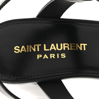Saint Laurent Calfskin Fake Cocco Cassandra 75 Sandals 38.5 Black 8 of 10