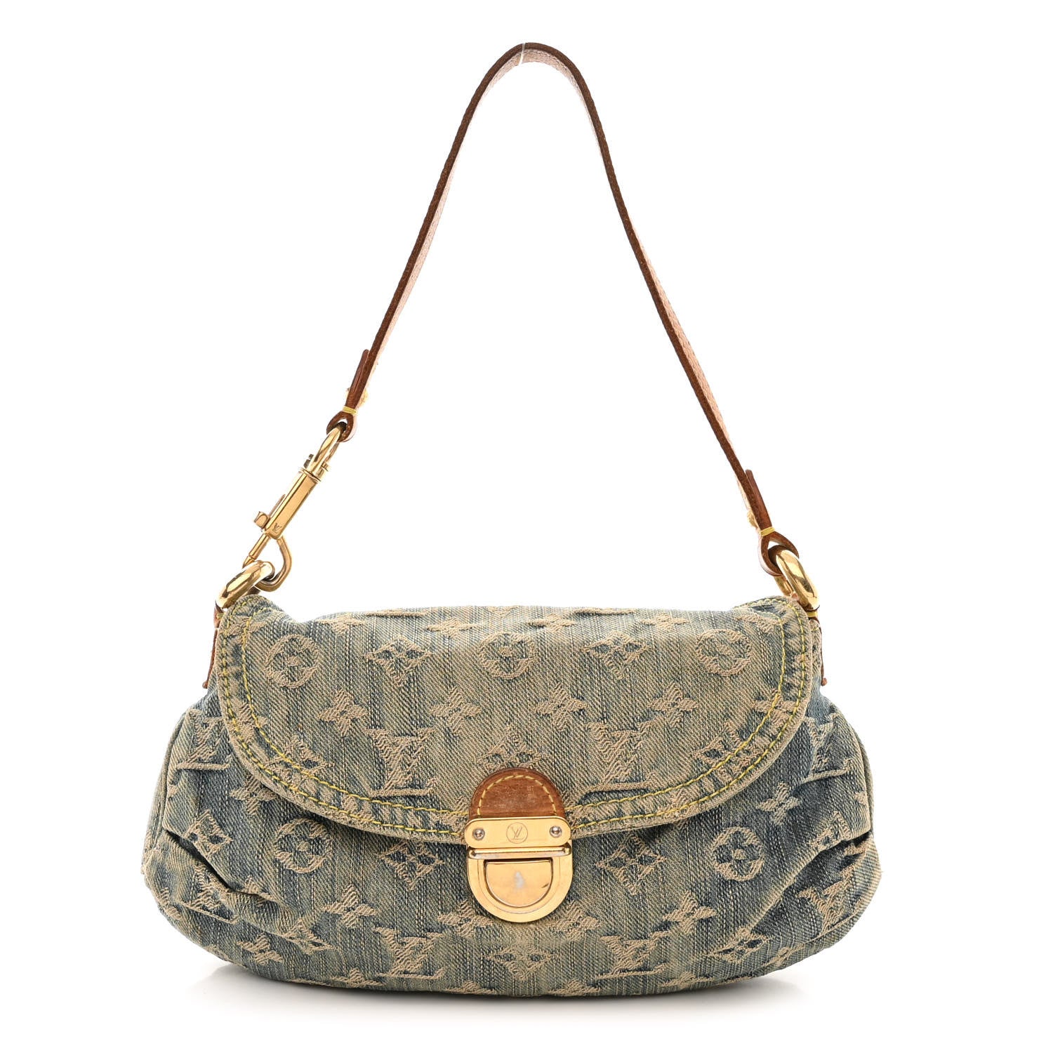 Louis Vuitton Monogram Denim Mini Pleaty Blue 1 of 11