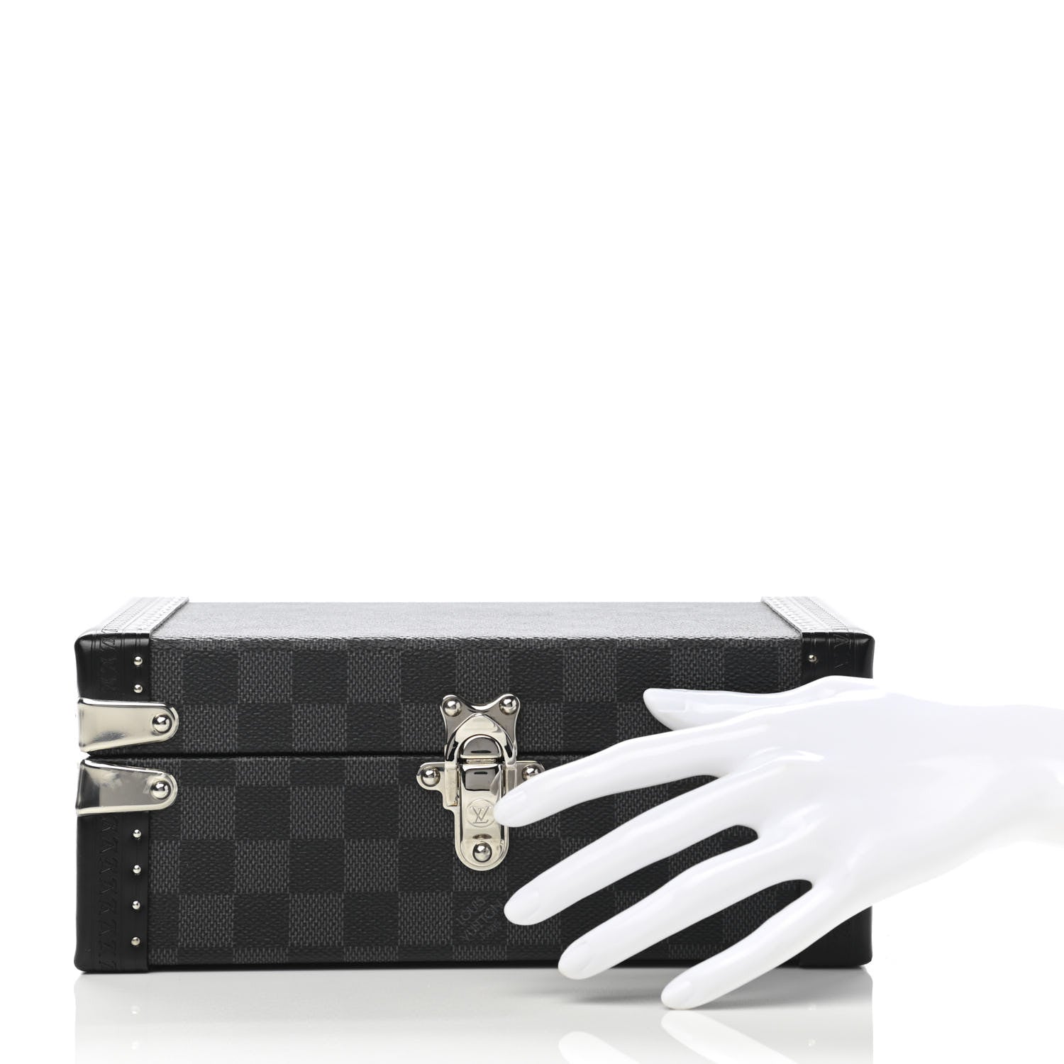 Louis Vuitton Damier Graphite Hard Sided Cufflinks Case 3 of 14