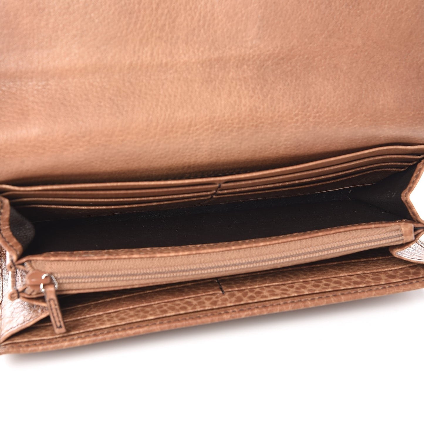 Guccissima Calfskin GG Continental Wallet Natural