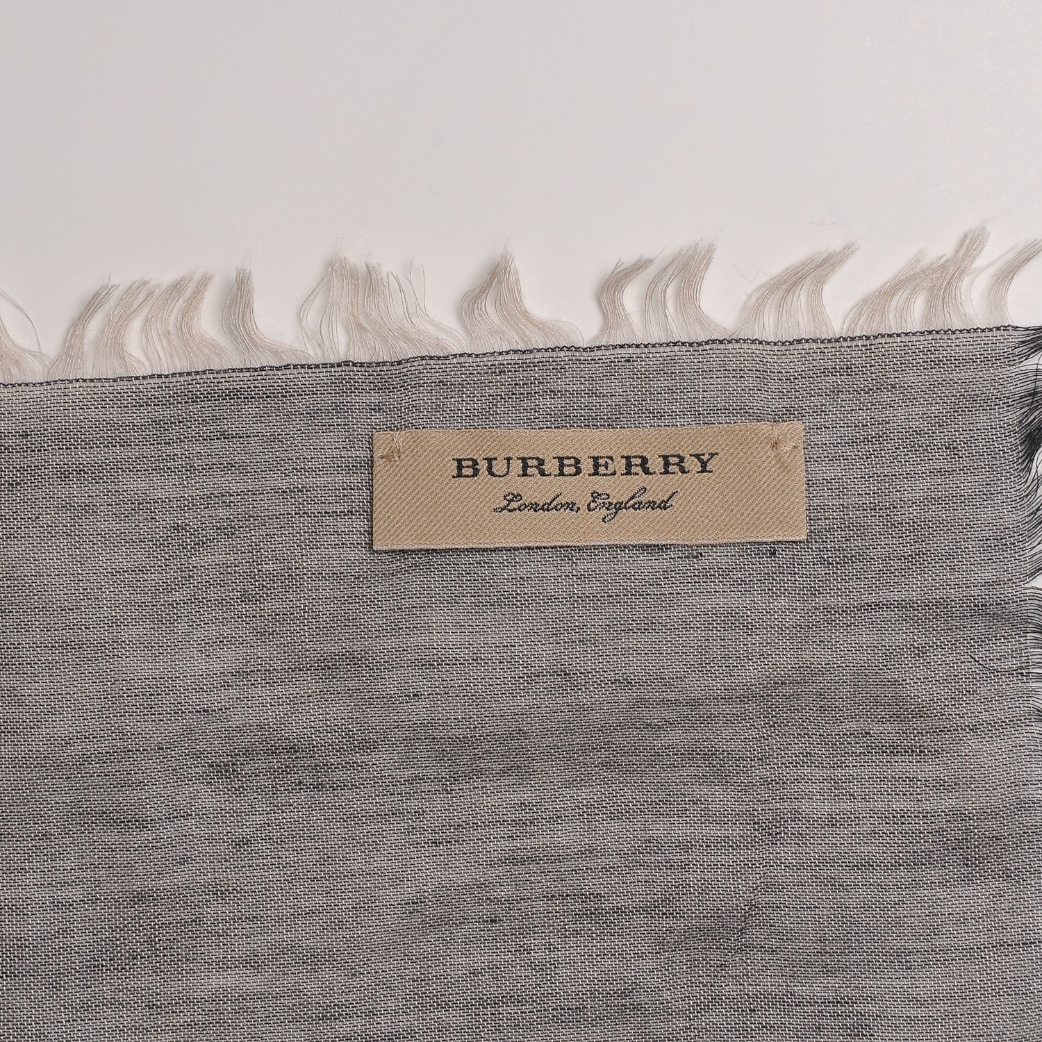 Burberry Modal Wool Giant Check Scarf Dark Trench 5 of 5