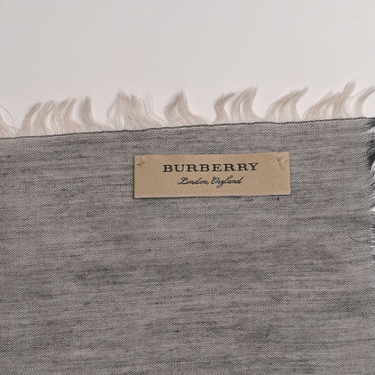 Burberry Modal Wool Giant Check Scarf Dark Trench 5 of 5