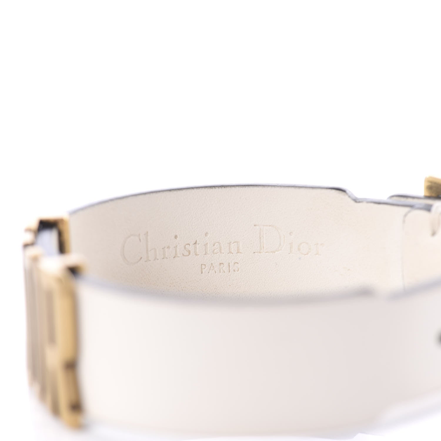 Christian Dior Calfskin Logo Bracelet White 3 of 4