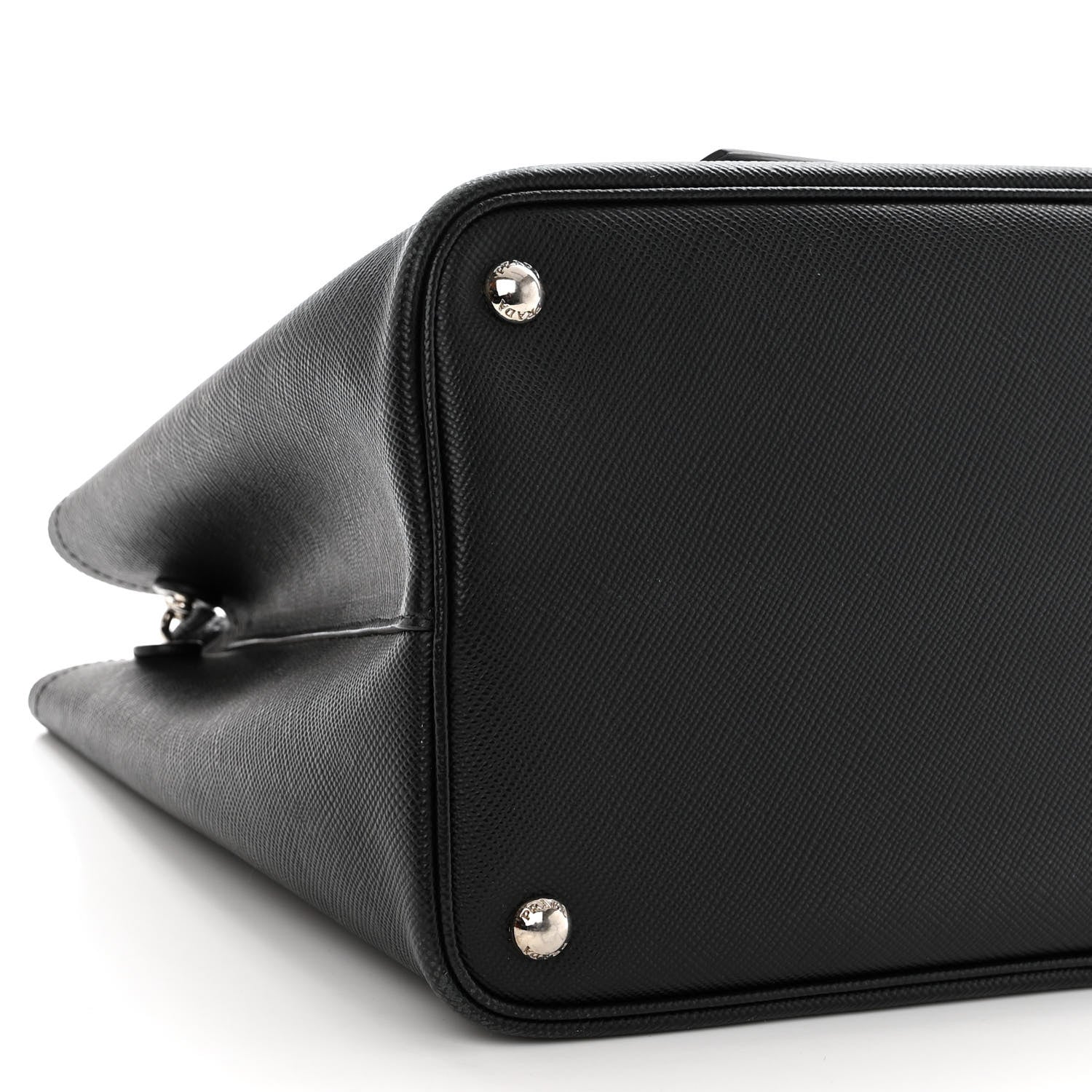 Prada Saffiano Cuir Medium Double Handle Tote Black 9 of 10