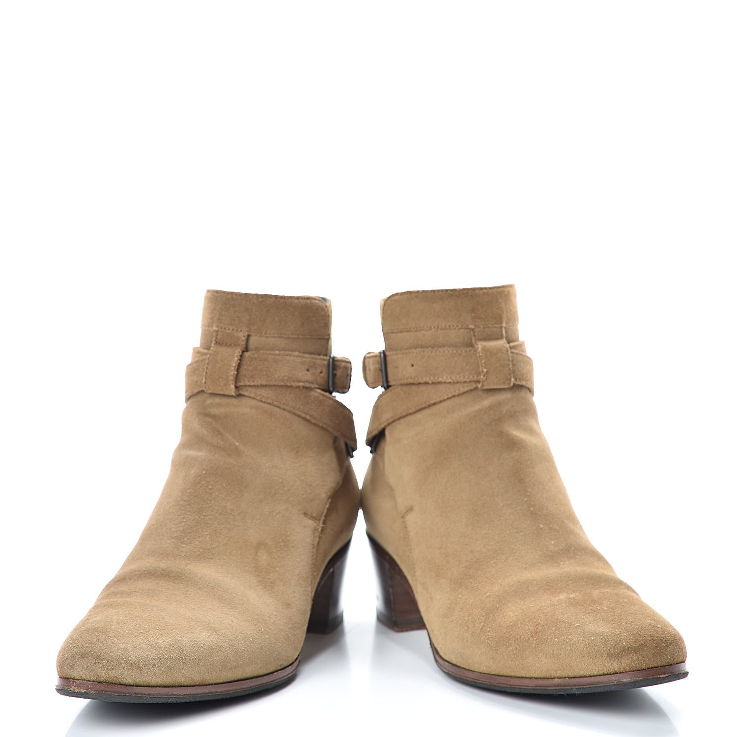 Saint Laurent Suede Womens Blake Ankle Boots 35 New Sigaro 6 of 17