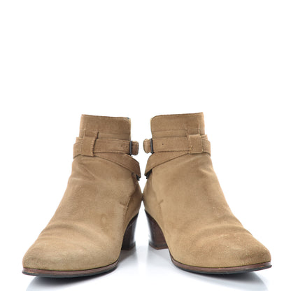 Saint Laurent Suede Womens Blake Ankle Boots 35 New Sigaro 6 of 17