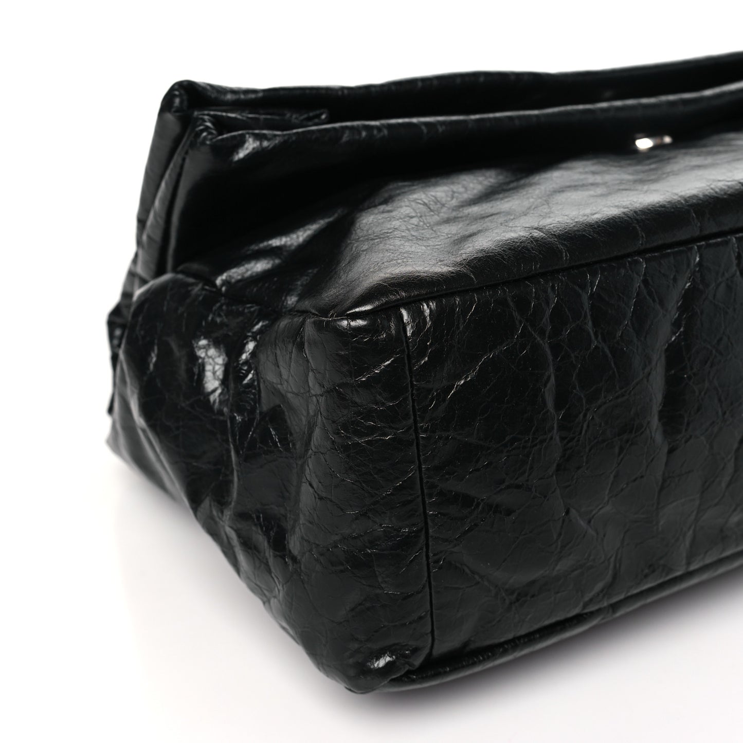 Arena Calfskin Medium Monaco Chain Shoulder Bag Black