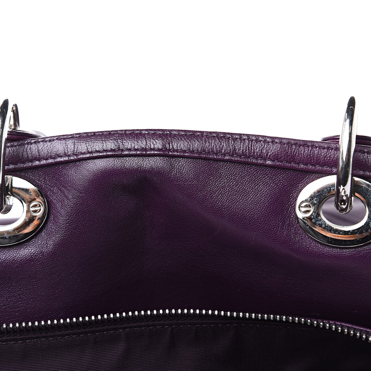 Lambskin Cannage Medium Granville Tote Purple