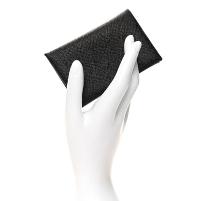 Hermes Epsom Calvi Card Case Black 2 of 10