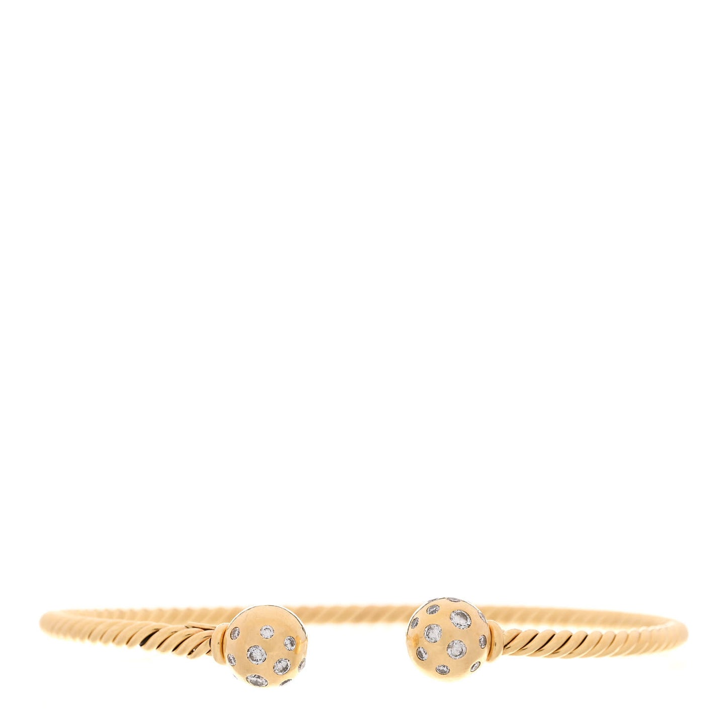 18K Yellow Gold Diamond 3mm Solari Bracelet