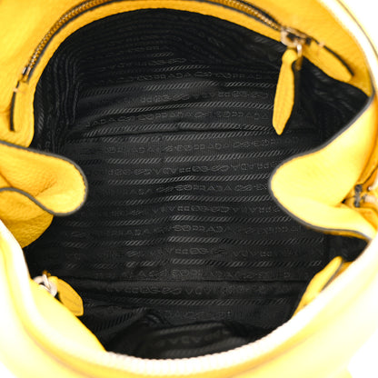 Prada Vitello Daino Dome Satchel Mimosa 5 of 12