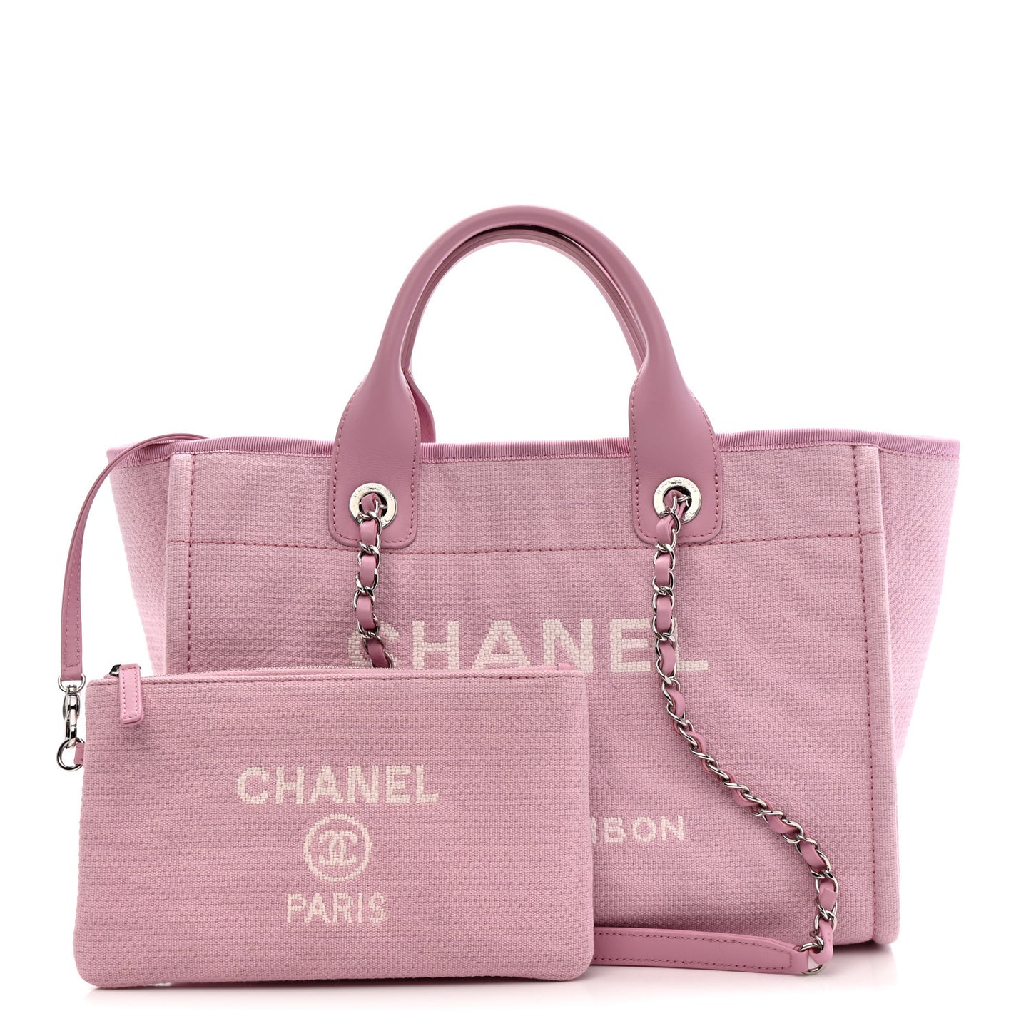 Mixed Fibers Small Deauville Tote Dark Pink