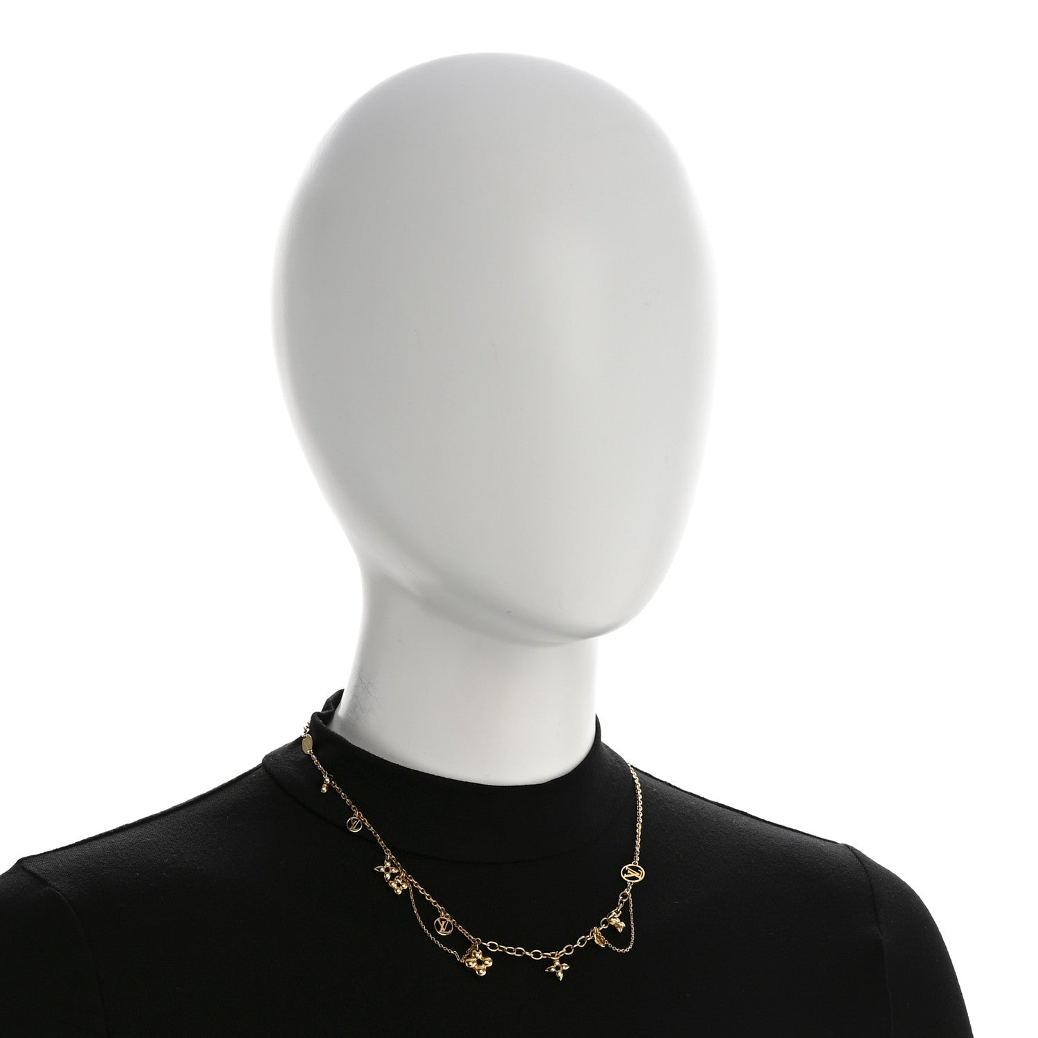 Louis Vuitton Metal Blooming Supple Necklace Gold 2 of 7