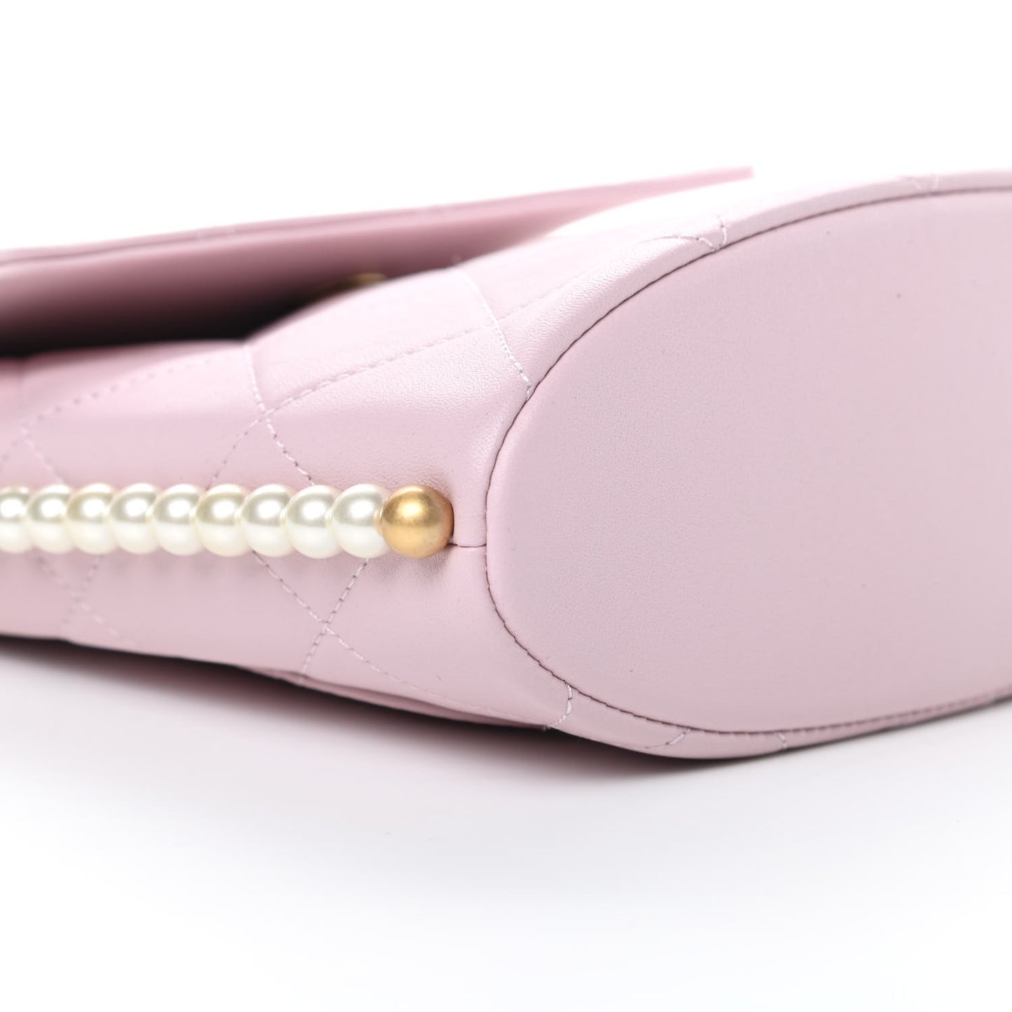 Calfskin Quilted Pearl Small About Pearls Hobo Bag Light Pink