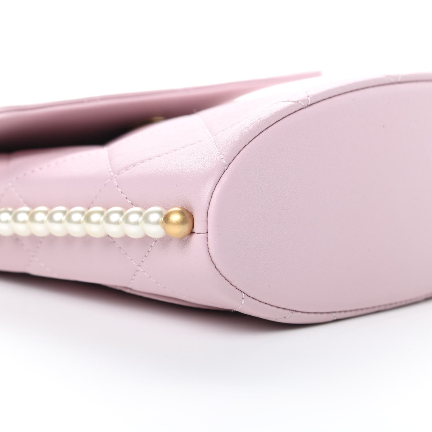 Chanel Calfskin Quilted Pearl Small About Pearls Hobo Bag Light Pink 9 of 11