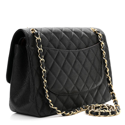 Chanel Caviar Quilted Jumbo Double Flap Black 3 of 10