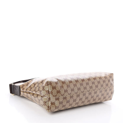 Gucci Crystal Monogram Large Flat Messenger Bag Dark Brown 4 of 7