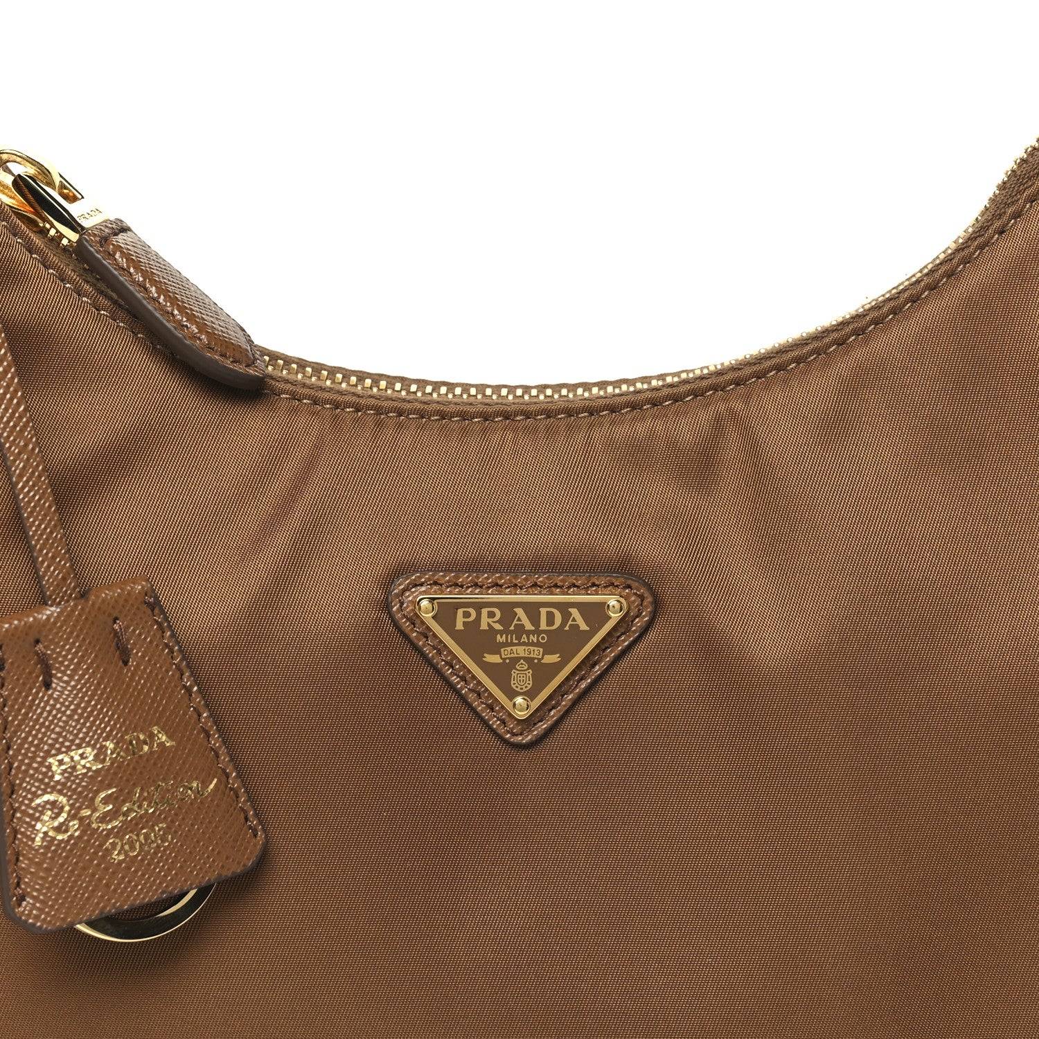 Prada Re-Nylon Saffiano Mini Re-Edition 2005 Bag Brandy 7 of 9