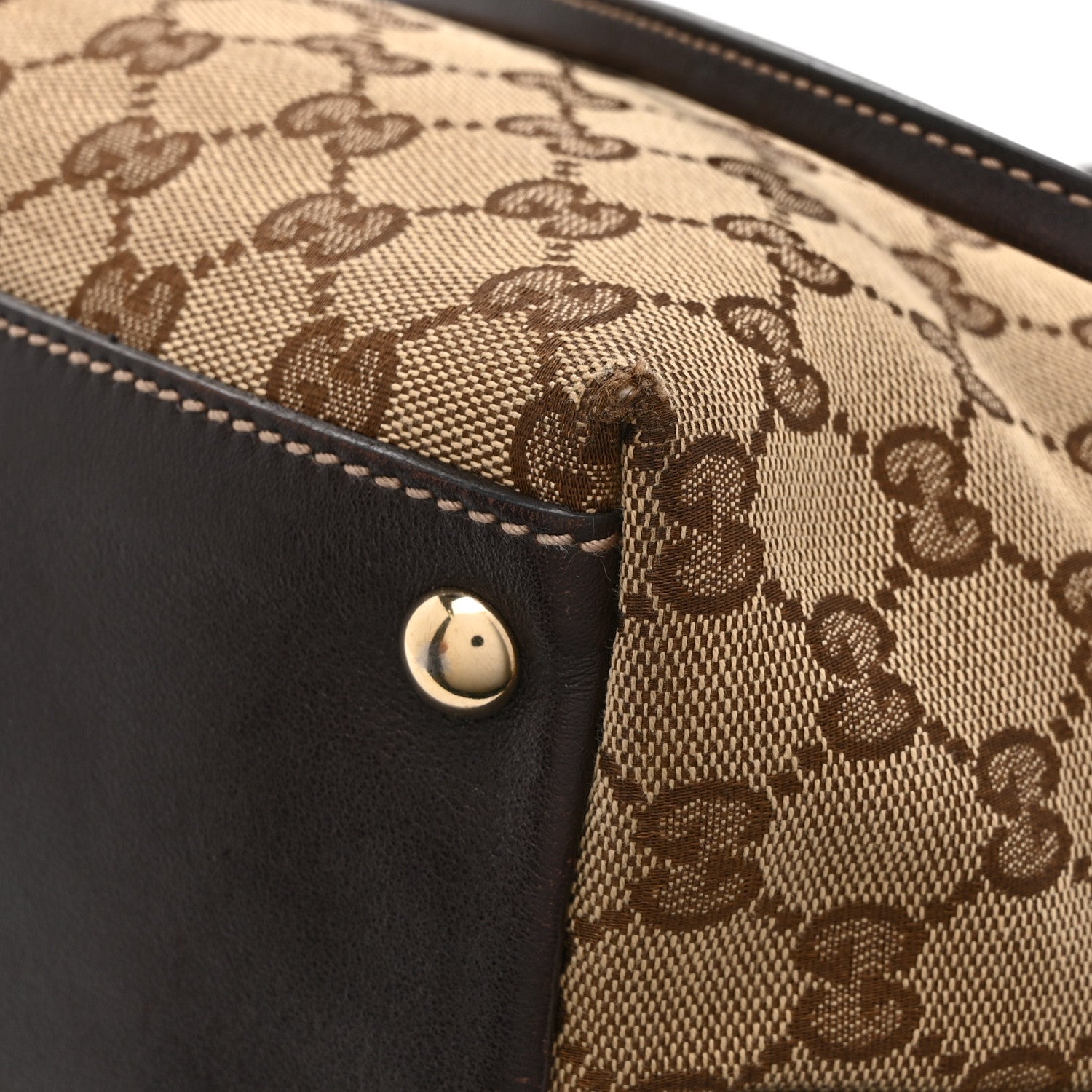 Gucci Monogram Medium New Britt Tote Brown 13 of 15